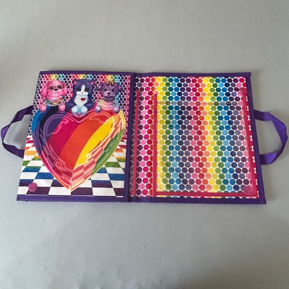 2016 Lisa Frank Art Supply Organizer Trifold Portfolio Rainbow READ description - Picture 2 of 13